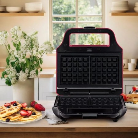 Multipecar KitFort KT-3683, 700 W, Vienna Waffley/Grill/Sandwich, Pink-4