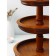 Three -tier vase for fruits and sweets from the natural cedar Magistro, 47 cm, chocolate color