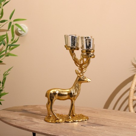 Summary for 6 candles "Deer" aluminum 23x28x41 cm-4