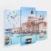 Carty clock is wall-mounted, modular "Venice", silent, 60 x 80 cm, triptych