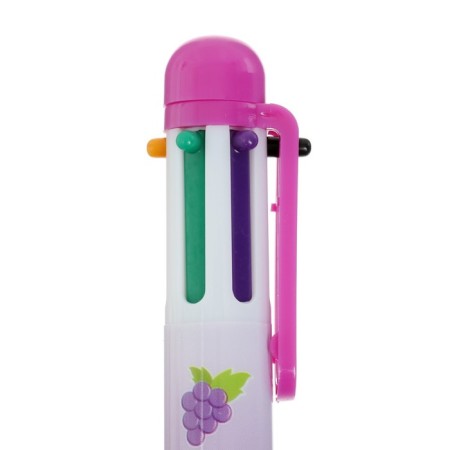 Balloon handle Calligrata, automatic, 6 color, with a pattern, mix-12