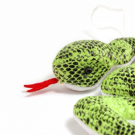 Soft toy "snake" on a suspension, 16 cm, green color-4