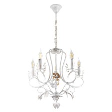Sandra chandelier 5xe14 40w is white with a golden patina 51x51x52-110 cm Bayerlux