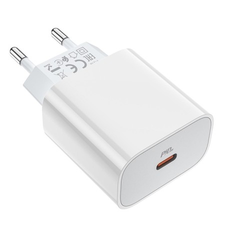 Network charger Hoco C76A Plus, Type -C - PD/QC 20 W 3 A, white-2