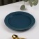 Ceramic pies "sea surface", d = 15.5 cm, blue color