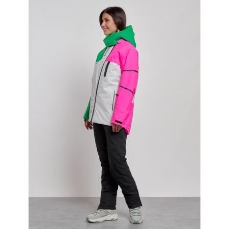 Ski suit female winter, size 46, pink color-1