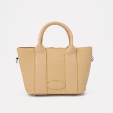Bag Female Tout with zipper, beige color