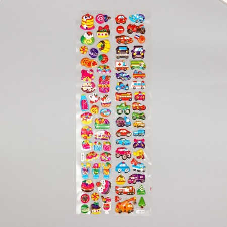 Stick plastic volumetric "sweet moments" with gold stroke mix 33.5x6 cm