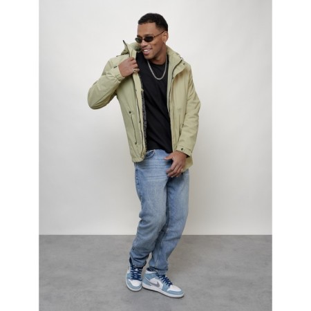 Male spring jacket, size 48, light green color-3