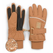 Children's gloves, size 14-15, ocher color