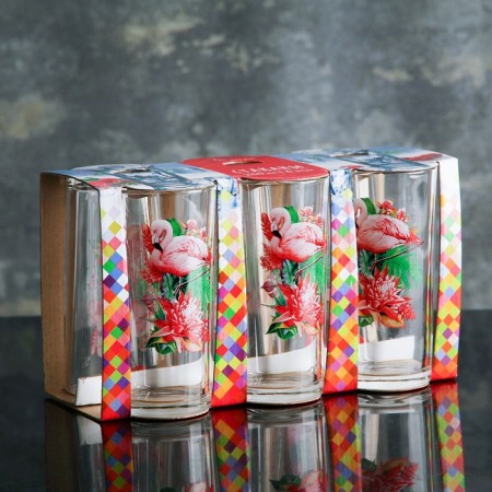 A set of glasses for Flamingo juice, glass, 250 ml, 6 pcs-1