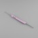 Knitting hook, bilateral, with silicone handle, d = 1.5/2 mm, 13.5 cm, lilac color