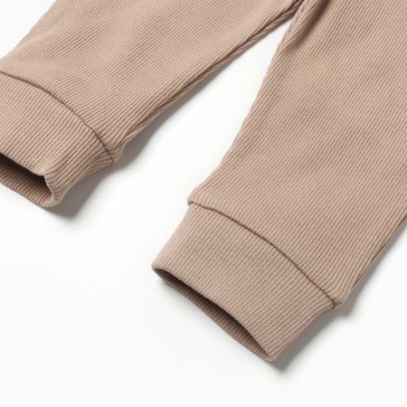 Kit for children (T-shirt/pants), dark beige color, height 74-80 (9 -12 m)-4