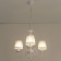 Suspended chandelier Citilux "Rowena" CL427130, 65x65x65 cm, 3x60W, E14, white color
