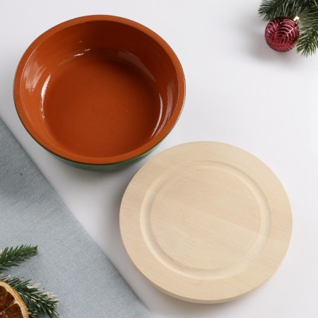 A set for a junction "New Year" with a cutting board, green, 0.6l-2