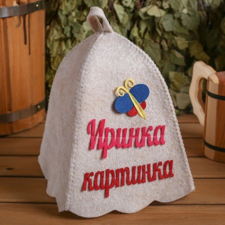 Bath cap with an applique "Irinka-picture"-4