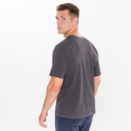 T-shirt male, color dark gray melange, bat, size 54-1