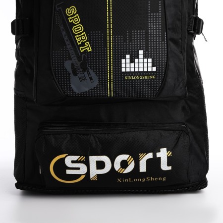 A backpack with a lightning with an increase, 55l, 5 external pockets, black color-5