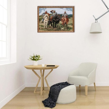 The tapestry "Three heroes" 76x52 cm (80x57cm)-4