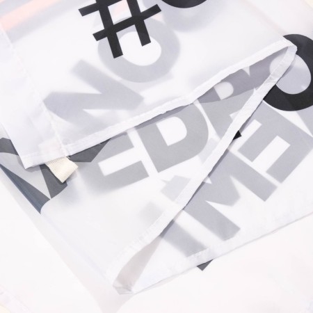 The flag z “We don’t throw our own”, 90 x 135 cm, polyester silk, without a pole, white-1