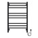 Electric heated towel rail Azario Ancona 500/800 square, 9 sections, Dimmer right, black 104