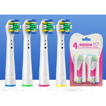 Nozzles for an electric toothbrush, for deep cleaning, 4 pcs, in a set