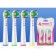 Nozzles for an electric toothbrush, for deep cleaning, 4 pcs, in a set