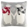 Knitted pillow with New Year's pattern Festive Penguins New Year Essential, size 45x45 cm 1026183