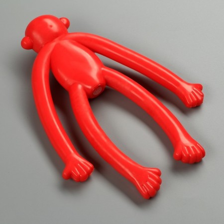 A toy for dogs "Monkey" with a squeak, 19.5 cm, silicone, red-2