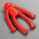 A toy for dogs "Monkey" with a squeak, 19.5 cm, silicone, red