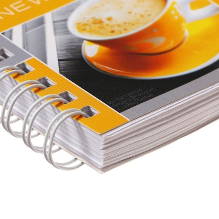 Note book A6, 140 sheets in a cage on the crest "Business City", cover Combined Cardboard-5