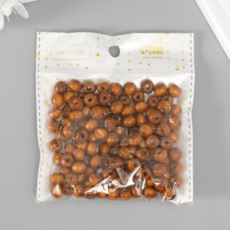 Beads for creativity tree "Natural" D-0.8 cm, set of 20 g-3
