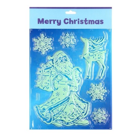 Stickers on the windows "New Year" Santa Claus, Deer, 27 x 18 cm-3