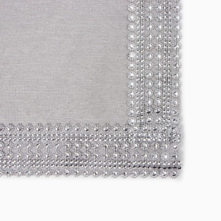 Gnital tablecloth with rhinestones, 85 x 85 ± 5 cm, gray color, p/e color-3