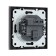 Tot Matte Glass switch, 10 a, 1 cl., Hidden, glass, black