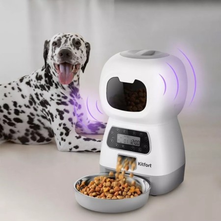 Smart animal feeder KitFort KT-6361, 10 watts, 3.5 l, white-black-2