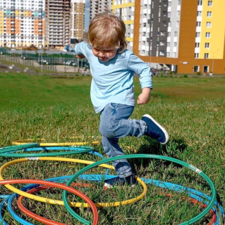 Hoop diameter 80 cm, yellow color-8