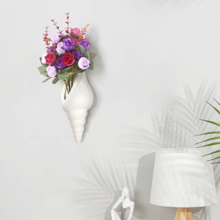 Nastennaya decor "shell" 25 x 8.7 cm, white
