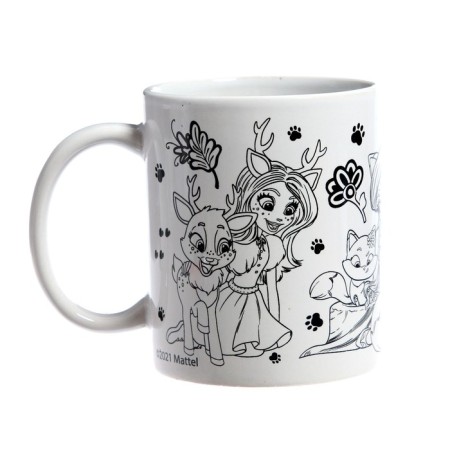 Mug for painting "Enchantimals" paint, brush-4