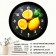 Watch wall "lemons", black rim, 28x28 cm