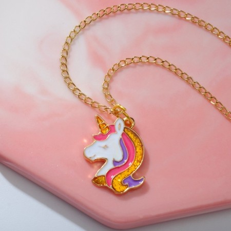 Pendant "chosen" unicorn, 40 cm, colored in gold