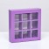Box for 9 sweets with a shell, lilac, 14.5 x 14.5 x 3.5 cm