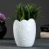 Figure Kashpo-Vaza "Flowers", 0.7l/ 14x9cm white
