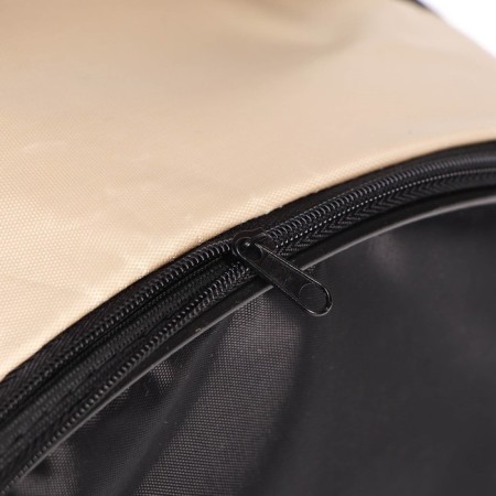 Bag - Animal carrying, semicircular, nylon, 39 x 19 x 27 cm, beige-4