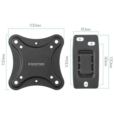 Kromax Corbel-1 Black 10 "-32" Max.25kg Nastya Turn and Top 107755-5