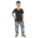 Children's T -shirt, height 110 cm, black color