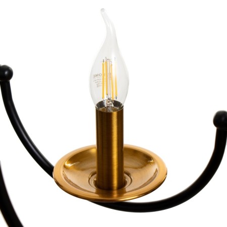 Chandelier "Floa" 5he14 40W black and gold 60x73x60 cm Bayerlux-7