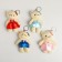 Soft toy "Bear", on a key fob, color mix