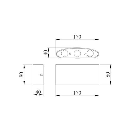 Architectural backlight Outdoor O417WL-L6GR3K, 6W, 4.2x16.5x8 cm, LED, 600LM, 3000K, Gray Color.-4