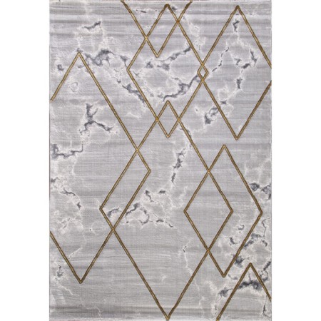 Rectangular carpet Karmen Hali Omega, size 80x150 cm, color Gold/Gold